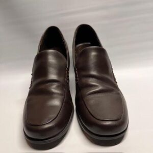 Elegant Brown Leather Loafers